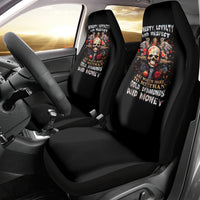 Cross Skull Car Seat Cover Honesty Loyalty And Respect Worth More Than Gold, Diamond - Wonder Print Shop