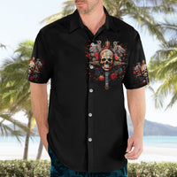 Cross Skull Hawaiian Shirt Honesty Loyalty And Respect Worth More Than Gold, Diamond - Wonder Print Shop