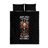 Cross Skull Quilt Bed Set Honesty Loyalty And Respect Worth More Than Gold, Diamond - Wonder Print Shop