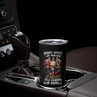 Cross Skull Tumbler Cup Honesty Loyalty And Respect Worth More Than Gold, Diamond - Wonder Print Shop