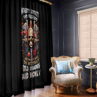 Cross Skull Window Curtain Honesty Loyalty And Respect Worth More Than Gold, Diamond - Wonder Print Shop