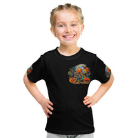 Pumpkin Skull Kid T Shirt I Wan't Go To Hell The Devil Still Restraining Against Me - Wonder Print Shop