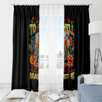 Pumpkin Skull Window Curtain I Wan't Go To Hell The Devil Still Restraining Against Me - Wonder Print Shop