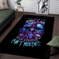 Witch Skull Area Rug Iam Who Iam Your Approval Isn't Need - Wonder Print Shop