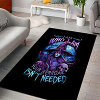 Witch Skull Area Rug Iam Who Iam Your Approval Isn't Need - Wonder Print Shop