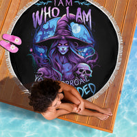 Witch Skull Beach Blanket Iam Who Iam Your Approval Isn't Need - Wonder Print Shop