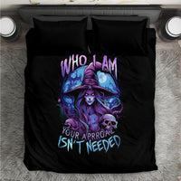 Witch Skull Bedding Set Iam Who Iam Your Approval Isn't Need - Wonder Print Shop