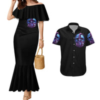 Witch Skull Couples Matching Mermaid Dress and Hawaiian Shirt Iam Who Iam Your Approval Isn't Need - Wonder Print Shop