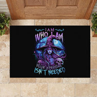 Witch Skull Rubber Doormat Iam Who Iam Your Approval Isn't Need - Wonder Print Shop