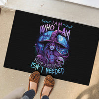 Witch Skull Rubber Doormat Iam Who Iam Your Approval Isn't Need - Wonder Print Shop