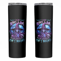Witch Skull Skinny Tumbler Iam Who Iam Your Approval Isn't Need - Wonder Print Shop