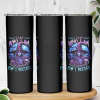 Witch Skull Skinny Tumbler Iam Who Iam Your Approval Isn't Need - Wonder Print Shop