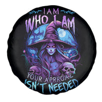 Witch Skull Spare Tire Cover Iam Who Iam Your Approval Isn't Need - Wonder Print Shop