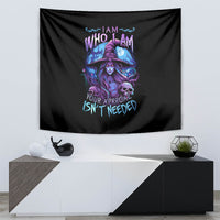 Witch Skull Tapestry Iam Who Iam Your Approval Isn't Need - Wonder Print Shop