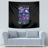 Witch Skull Tapestry Iam Who Iam Your Approval Isn't Need - Wonder Print Shop
