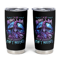 Witch Skull Tumbler Cup Iam Who Iam Your Approval Isn't Need - Wonder Print Shop
