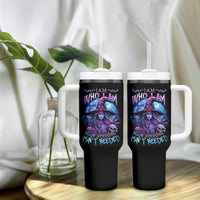 Witch Skull Tumbler With Handle Iam Who Iam Your Approval Isn't Need - Wonder Print Shop