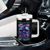 Witch Skull Tumbler With Handle Iam Who Iam Your Approval Isn't Need - Wonder Print Shop