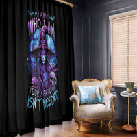 Witch Skull Window Curtain Iam Who Iam Your Approval Isn't Need - Wonder Print Shop