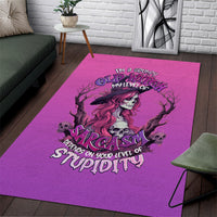 Witch Skull Area Rug I'm A Grumpy Old Lady Sarcasm Depends On Your Stupidity - Wonder Print Shop
