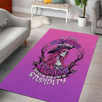 Witch Skull Area Rug I'm A Grumpy Old Lady Sarcasm Depends On Your Stupidity - Wonder Print Shop