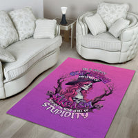 Witch Skull Area Rug I'm A Grumpy Old Lady Sarcasm Depends On Your Stupidity - Wonder Print Shop