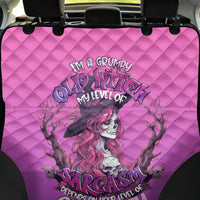 Witch Skull Back Car Seat Cover I'm A Grumpy Old Lady Sarcasm Depends On Your Stupidity - Wonder Print Shop
