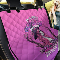 Witch Skull Back Car Seat Cover I'm A Grumpy Old Lady Sarcasm Depends On Your Stupidity - Wonder Print Shop
