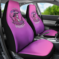 Witch Skull Car Seat Cover I'm A Grumpy Old Lady Sarcasm Depends On Your Stupidity - Wonder Print Shop