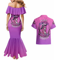 Witch Skull Couples Matching Mermaid Dress and Hawaiian Shirt I'm A Grumpy Old Lady Sarcasm Depends On Your Stupidity - Wonder Print Shop
