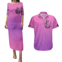 Witch Skull Couples Matching Puletasi Dress and Hawaiian Shirt i'm A Grumpy Old Lady Sarcasm Depends On Your Stupidity - Wonder Print Shop