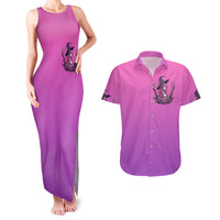 Witch Skull Couples Matching Tank Maxi Dress and Hawaiian Shirt i'm A Grumpy Old Lady Sarcasm Depends On Your Stupidity - Wonder Print Shop