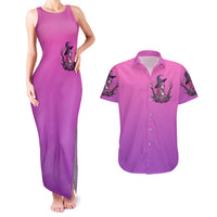 Witch Skull Couples Matching Tank Maxi Dress and Hawaiian Shirt I'm A Grumpy Old Lady Sarcasm Depends On Your Stupidity - Wonder Print Shop