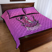 Witch Skull Quilt Bed Set I'm A Grumpy Old Lady Sarcasm Depends On Your Stupidity - Wonder Print Shop