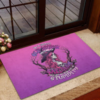 Witch Skull Rubber Doormat I'm A Grumpy Old Lady Sarcasm Depends On Your Stupidity - Wonder Print Shop