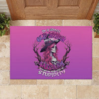 Witch Skull Rubber Doormat I'm A Grumpy Old Lady Sarcasm Depends On Your Stupidity - Wonder Print Shop