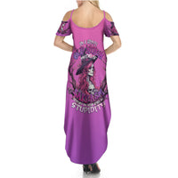 Witch Skull Summer Maxi Dress I'm A Grumpy Old Lady Sarcasm Depends On Your Stupidity - Wonder Print Shop