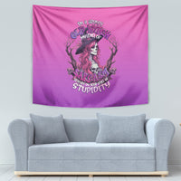 Witch Skull Tapestry I'm A Grumpy Old Lady Sarcasm Depends On Your Stupidity - Wonder Print Shop