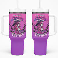 Witch Skull Tumbler With Handle I'm A Grumpy Old Lady Sarcasm Depends On Your Stupidity - Wonder Print Shop