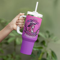 Witch Skull Tumbler With Handle I'm A Grumpy Old Lady Sarcasm Depends On Your Stupidity - Wonder Print Shop