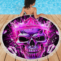 Queen Skull Beach Blanket Bitch I'm Not A Princess I'm The Fucking Queen - Wonder Print Shop