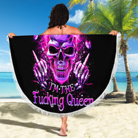 Queen Skull Beach Blanket Bitch I'm Not A Princess I'm The Fucking Queen - Wonder Print Shop