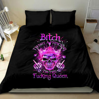 Queen Skull Bedding Set Bitch I'm Not A Princess I'm The Fucking Queen - Wonder Print Shop