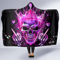 Queen Skull Hooded Blanket Bitch I'm Not A Princess I'm The Fucking Queen