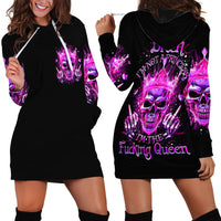 Queen Skull Hoodie Dress Bitch I'm Not A Princess I'm The Fucking Queen - Wonder Print Shop