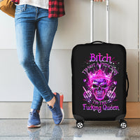 Queen Skull Luggage Cover Bitch I'm Not A Princess I'm The Fucking Queen - Wonder Print Shop