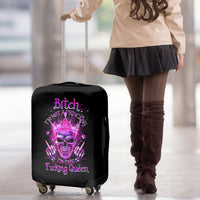 Queen Skull Luggage Cover Bitch I'm Not A Princess I'm The Fucking Queen - Wonder Print Shop