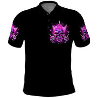 Queen Skull Polo Shirt Bitch I'm Not A Princess I'm The Fucking Queen - Wonder Print Shop