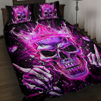 Queen Skull Quilt Bed Set Bitch I'm Not A Princess I'm The Fucking Queen - Wonder Print Shop
