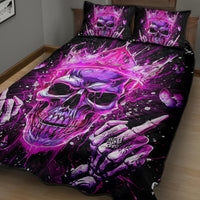 Queen Skull Quilt Bed Set Bitch I'm Not A Princess I'm The Fucking Queen - Wonder Print Shop
